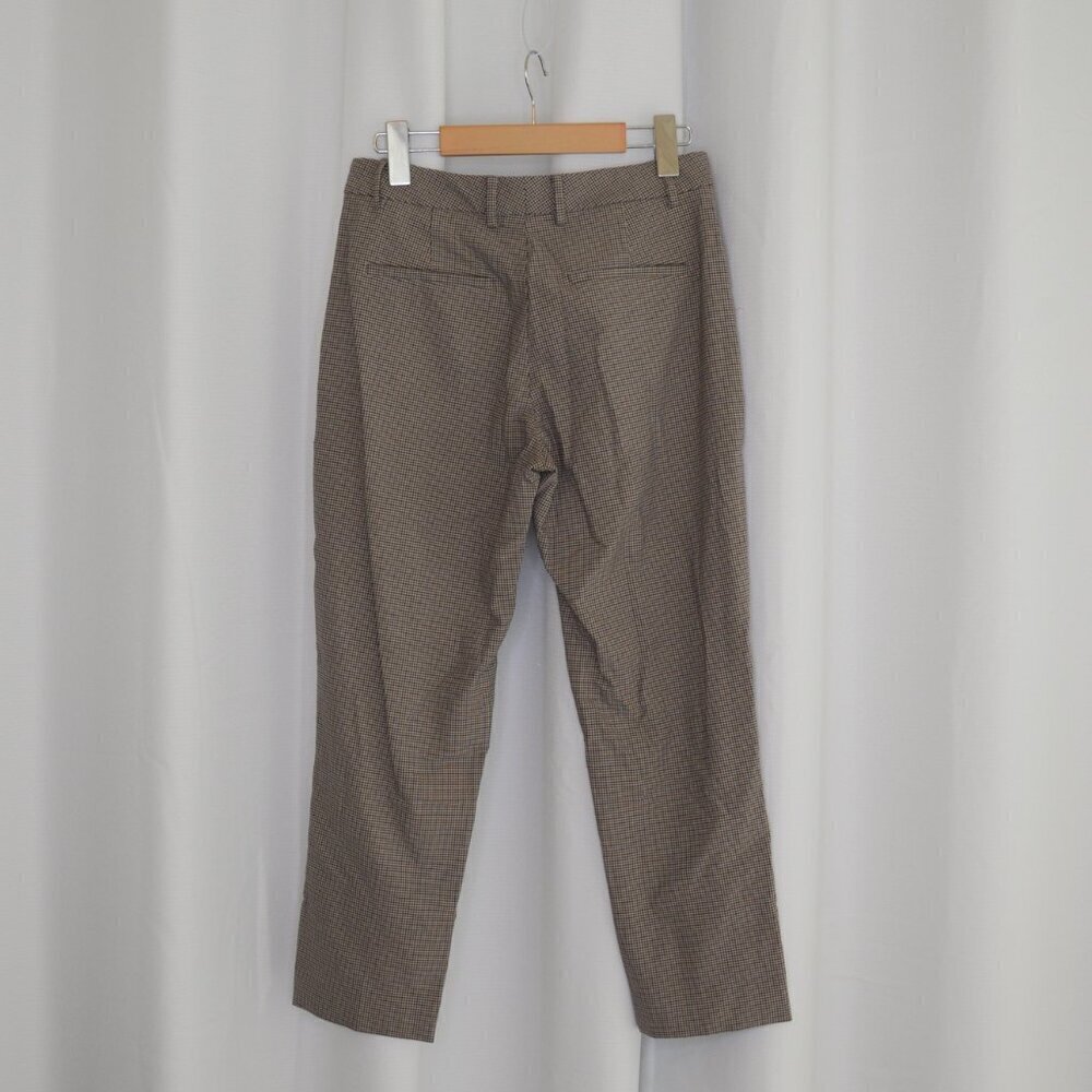 Aritzia Babaton Quentin Pant Brown Houndstooth Sz 2 - Picture 3 of 7
